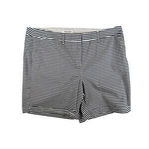 NAUTICA Navy Blue White Stripe Cotton Stretch Nautical Women's Shorts size 14‎